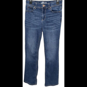 Jordache Bootcut Denim Jeans Girls Size 12 Dark Blue Adjustable Waist